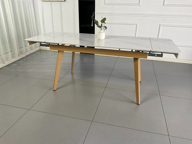 Nordic Minimalist Marble Effect Dining Set