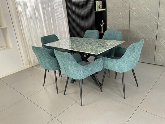 Joshua Ceramic Dining Set Onyx Green