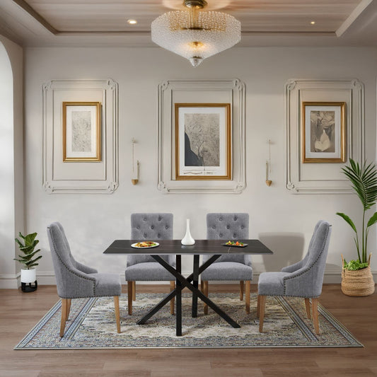 Joshua Dining Set with 4 Serena Chairs