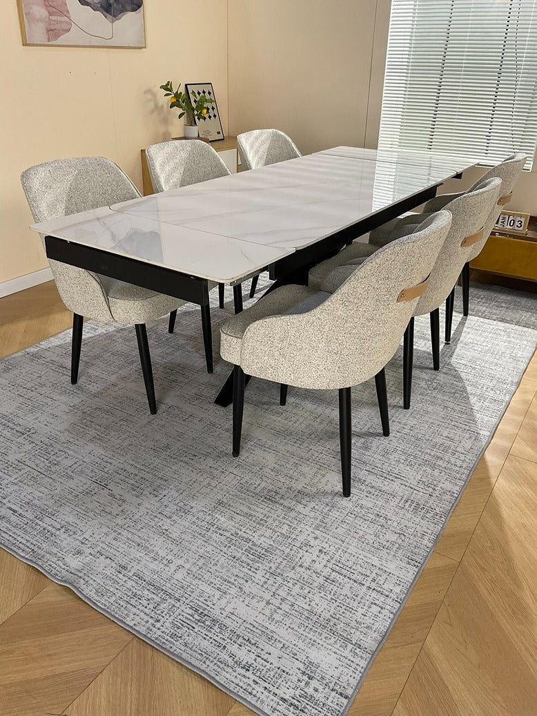 Oxford White Dining Table Set with 6 Harrison Chairs Hevre 22