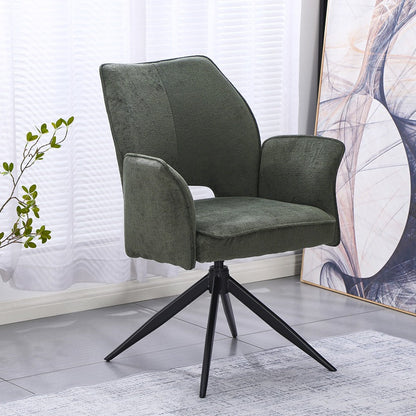 Tulip with Executive Spin (with armrest)  ( 360 Auto return spin) Green