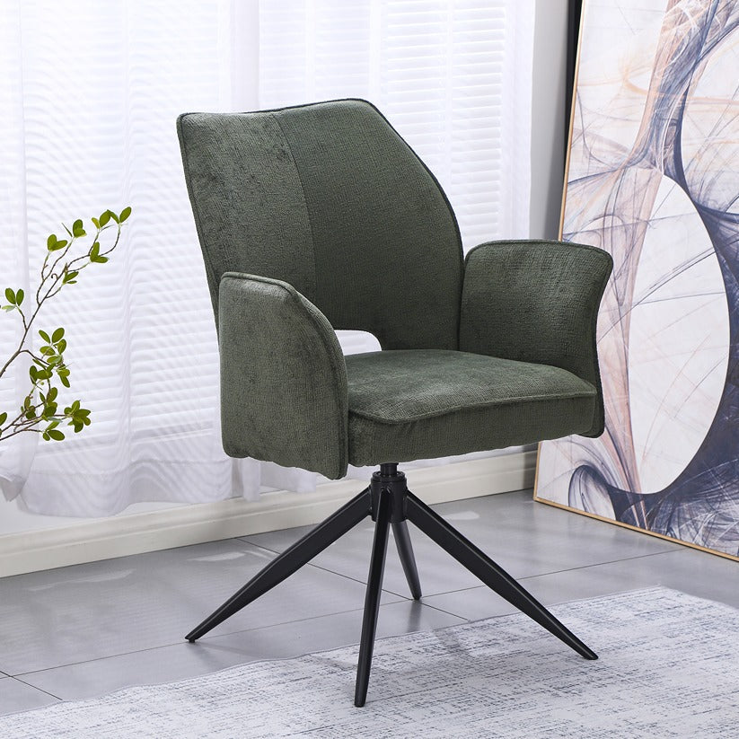 Tulip with Executive Spin (with armrest)  ( 360 Auto return spin) Green