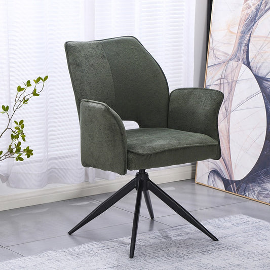 Tulip with Executive Spin (with armrest)  ( 360 Auto return spin) Green