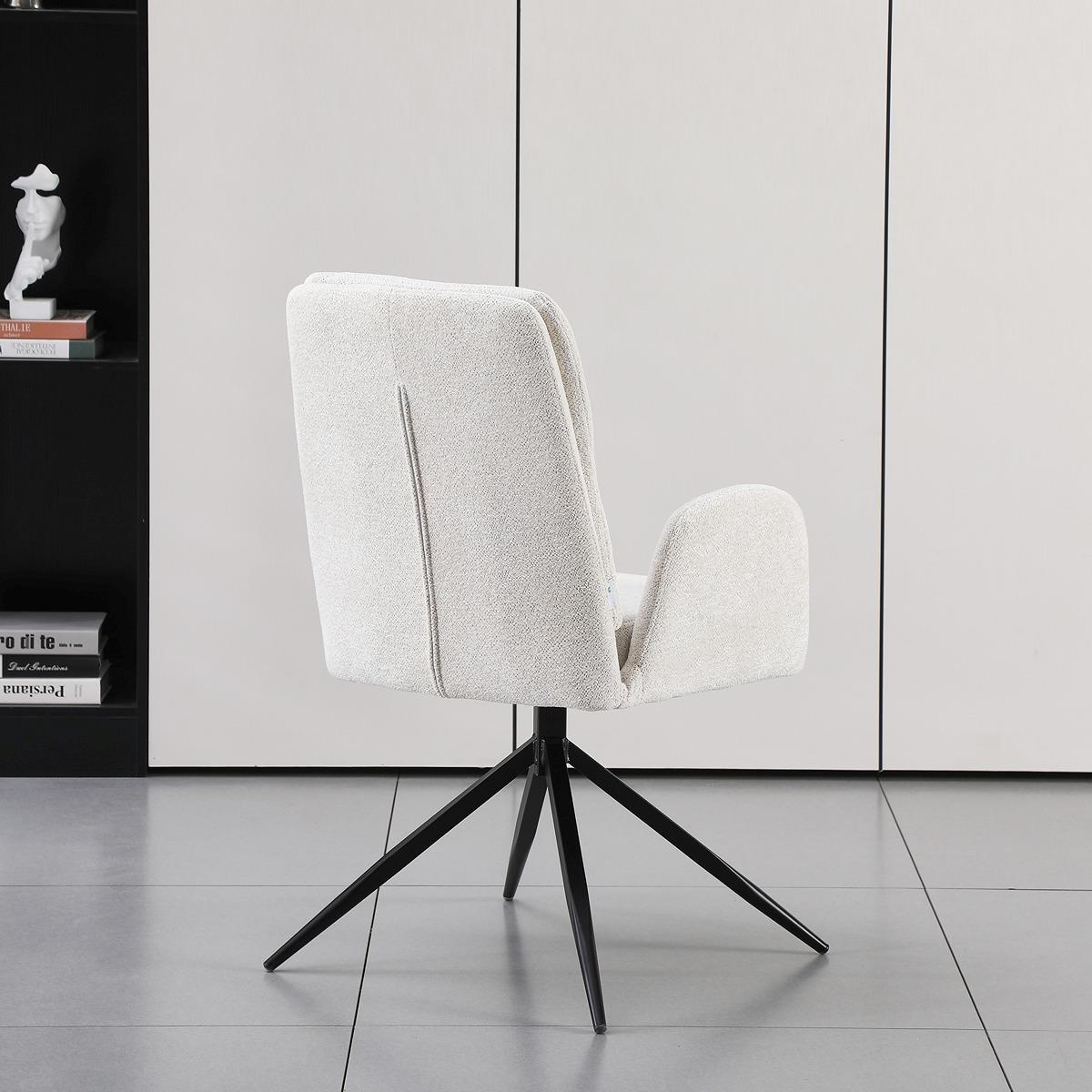 Boston Chair with 360 Executive Spin and Armrest, White