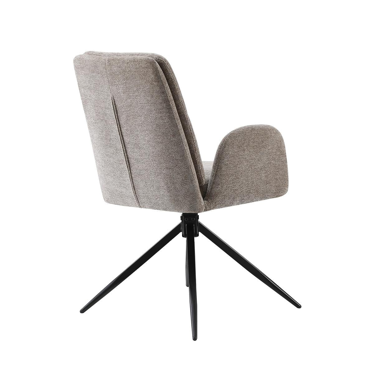 Boston Chair with 360 Executive Spin and Armrest, Grey