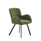 Cleo Twist Grey and 6 Brutas Chairs Green Dining Set