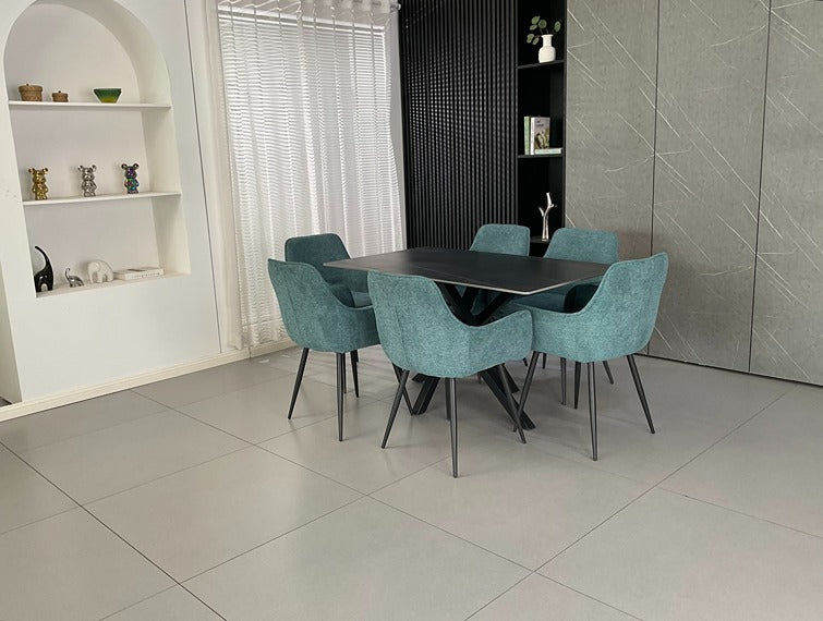 Joshua Ceramic Dining Set Black