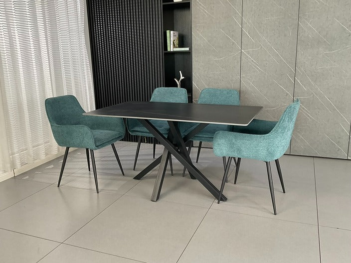 Joshua Ceramic Dining Set Black