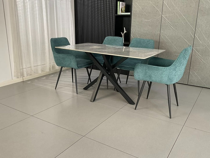 Joshua Ceramic Dining Set Grey