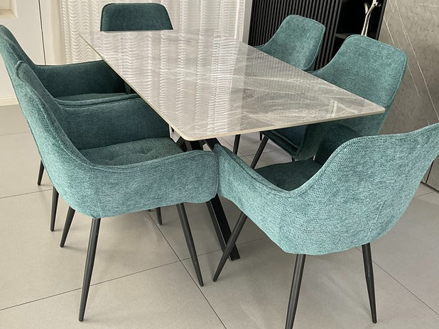 Joshua Ceramic Dining Set Grey