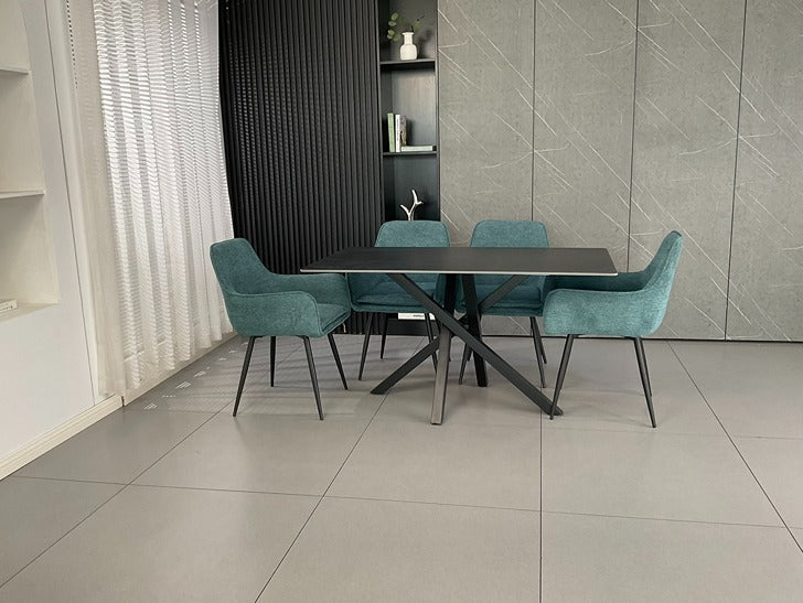 Joshua Ceramic Dining Set Black