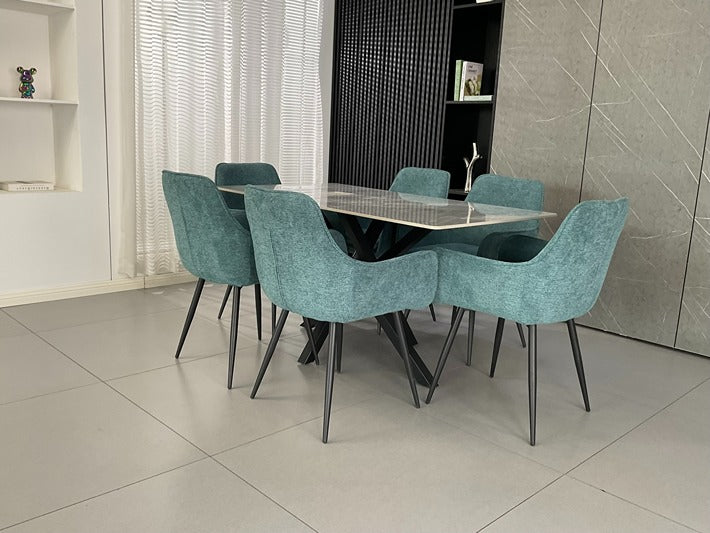 Joshua Ceramic Dining Set Grey