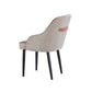 Harrison Dining Chair, PU Brown front and Herve22 Grey Back