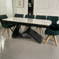 Semi Infinity Marble Effect Dining Set with Francis Chairs