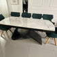 Semi Infinity Marble Effect Dining Set with Francis Chairs