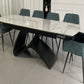 Semi Infinity Marble Effect Dining Set with Francis Chairs