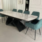 Semi Infinity Marble Effect Dining Set with Francis Chairs