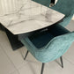 Semi Infinity Marble Effect Dining Set with Francis Chairs