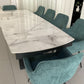 Semi Infinity Marble Effect Dining Set with Francis Chairs