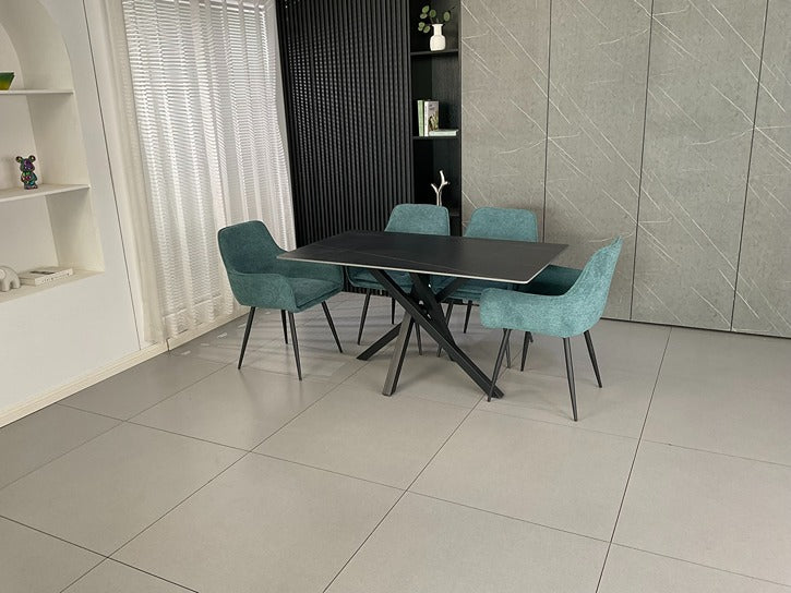 Joshua Ceramic Dining Set Black