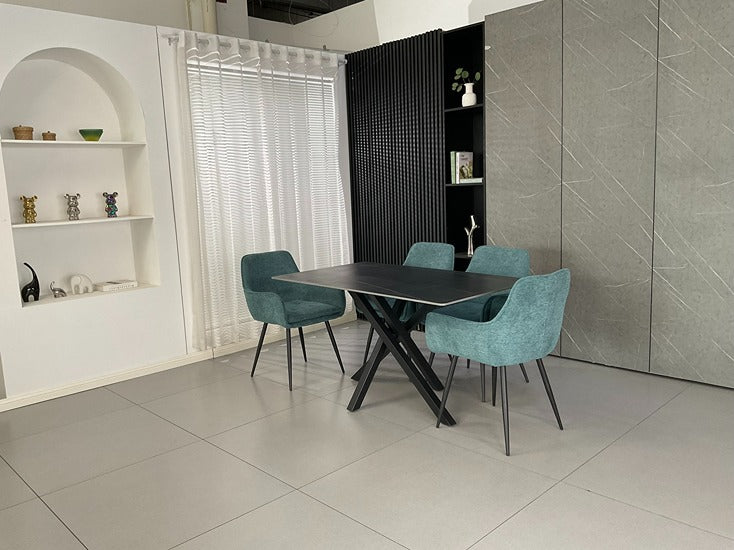 Joshua Ceramic Dining Set Black