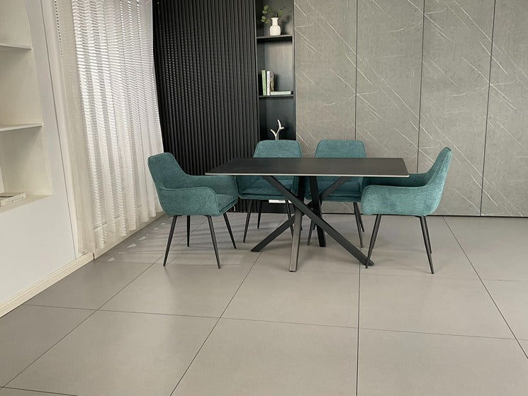 Joshua Ceramic Dining Set Black