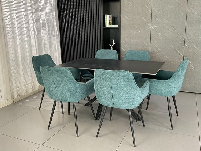 Joshua Ceramic Dining Set Black