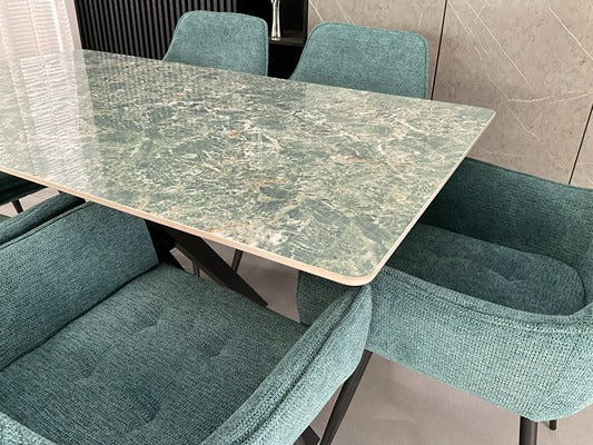 Joshua Ceramic Dining Set Onyx Green