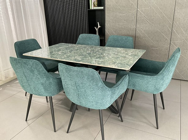 Joshua Ceramic Dining Set Onyx Green