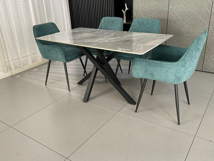 Joshua Ceramic Dining Set Grey