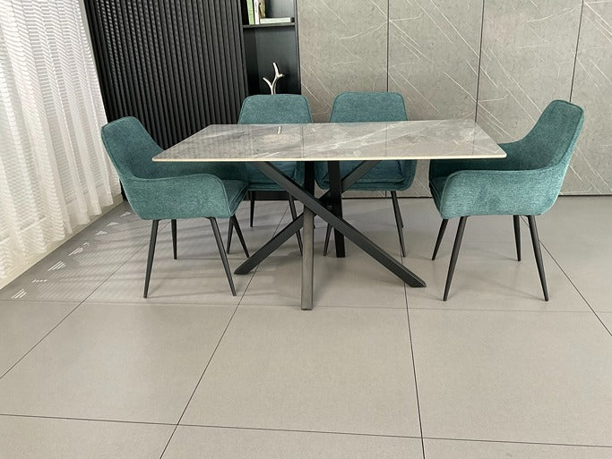 Joshua Ceramic Dining Set Grey