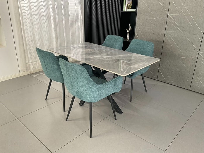 Joshua Ceramic Dining Set Grey