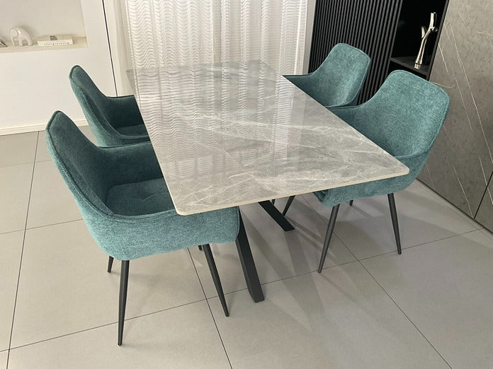 Joshua Ceramic Dining Set Grey