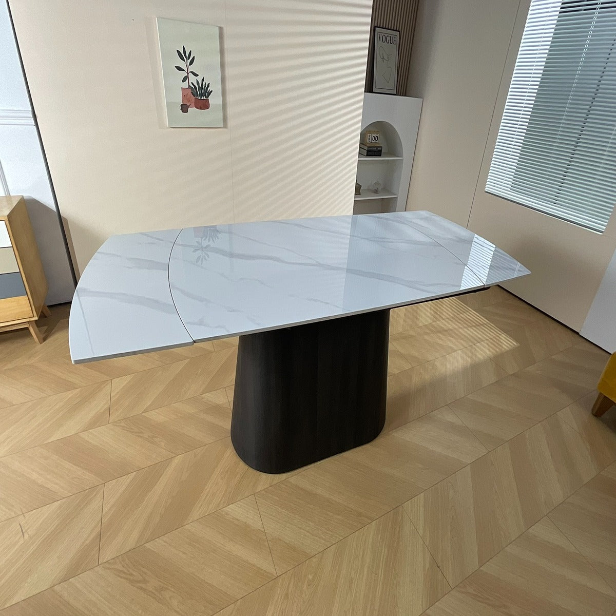 Cleo Twist Dining Set White with Mixed Colour Hendrix Chairs