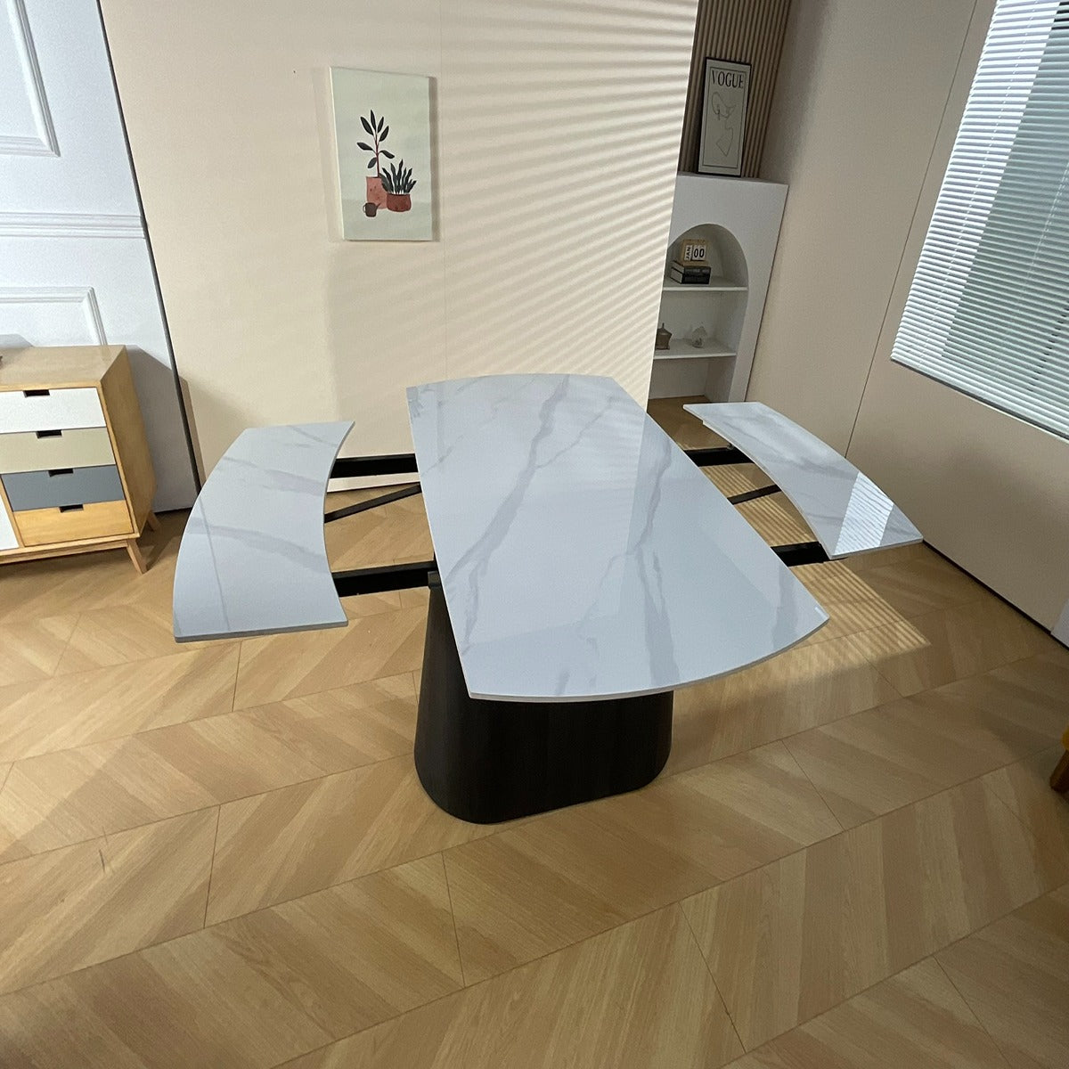 Cleo Twist Dining Set White with Mixed Colour Hendrix Chairs