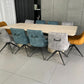 Windsor Natural Ash Dining Set with Mixed Colour Russell Chair