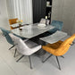 Cleo Twist Wood Dining Set Grey with 6 Mixed Colour Russell Chairs