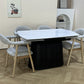 Cleo Twist Dining Set White with Mixed Colour Hendrix Chairs