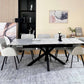 Oxford Dining Table Set White with 6 Brutas 360 Auto Spin Chairs Hevre 22