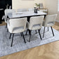 Oxford Dining Table Set White with 6 Brutas 360 Auto Spin Chairs Hevre 22