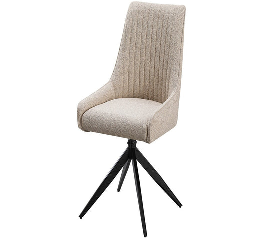 Russell Dining Chair with 360 Executive Spin Beige