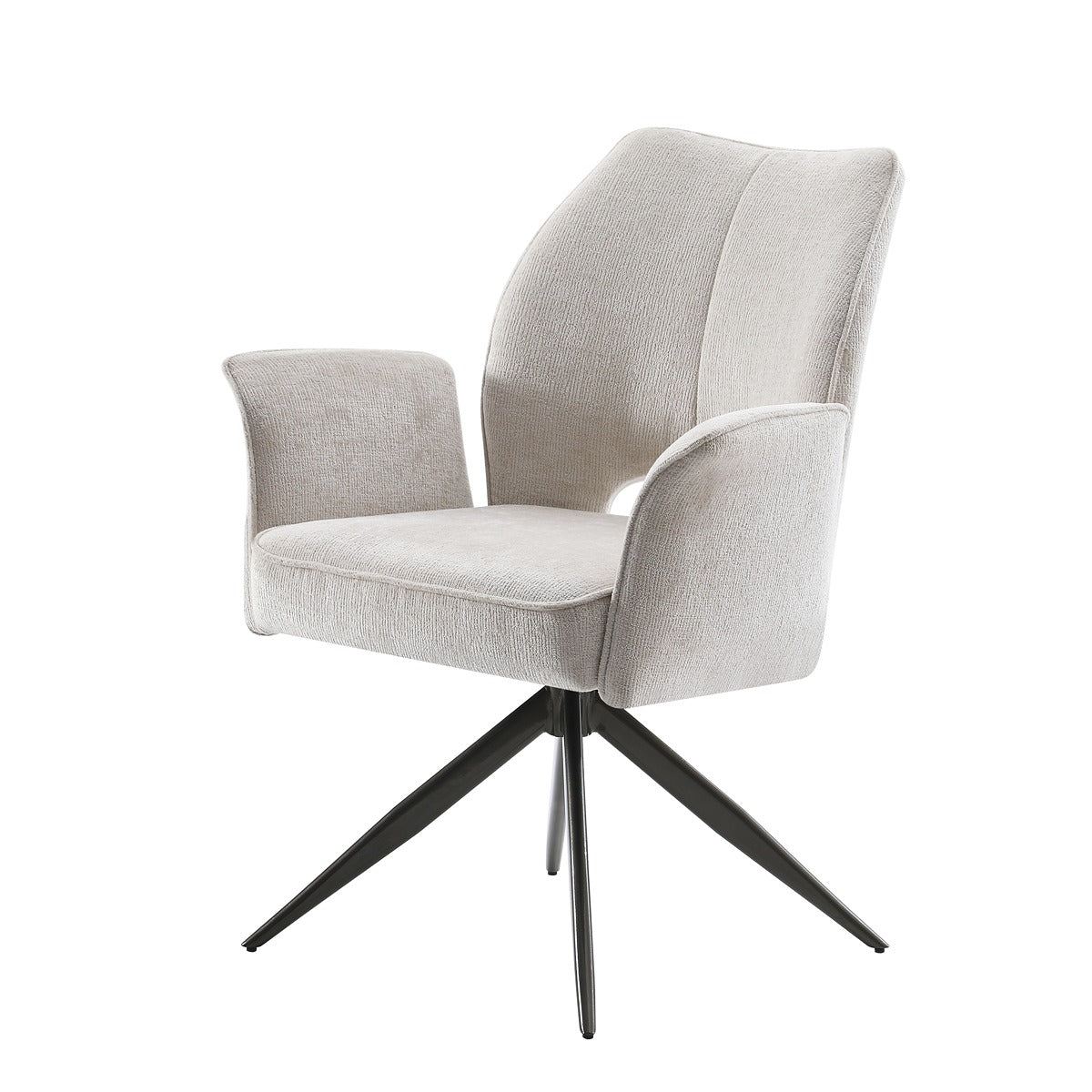 Oxford Black and 6 Tulip Chairs Grey Dining Set