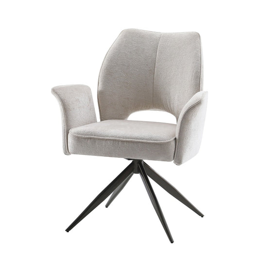 Tulip with Executive Spin (with armrest)  ( 360 Auto return spin) Creamy White