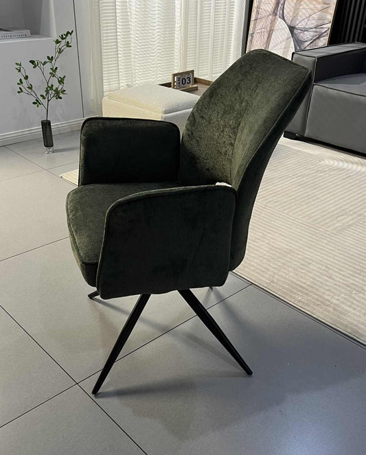 Tulip with Executive Spin (with armrest)  ( 360 Auto return spin) Green