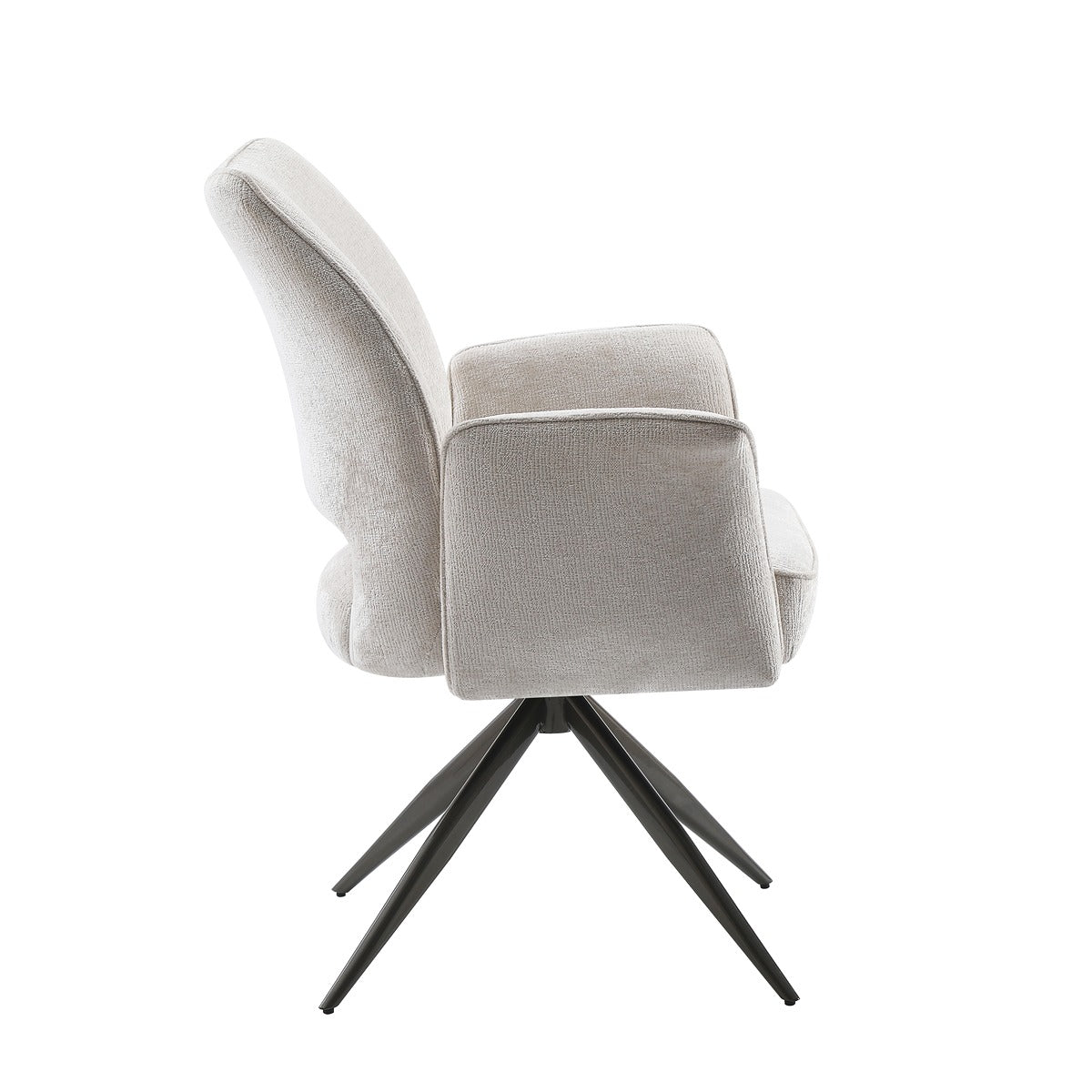 Tulip with Executive Spin (with armrest)  ( 360 Auto return spin) Creamy White
