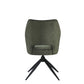 Oxford Black and 6 Tulip Chairs without Armrest Green Dining Set