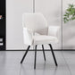 Cleo Twist White and 6 Tulip Chairs White without Armrest  Dining Set