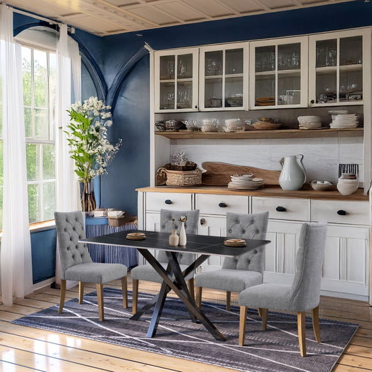 Joshua Dining Set with 4 Venus Chairs