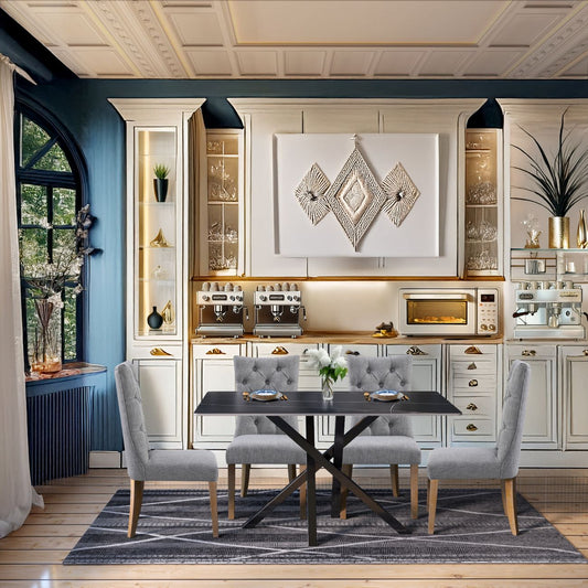 Joshua Dining Set with 4 Venus Chairs