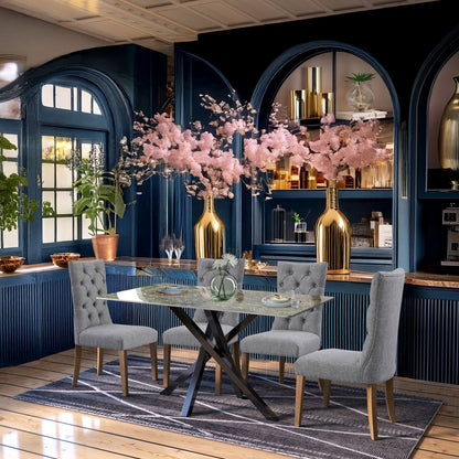 Joshua Dining Set with 4 Venus Chairs